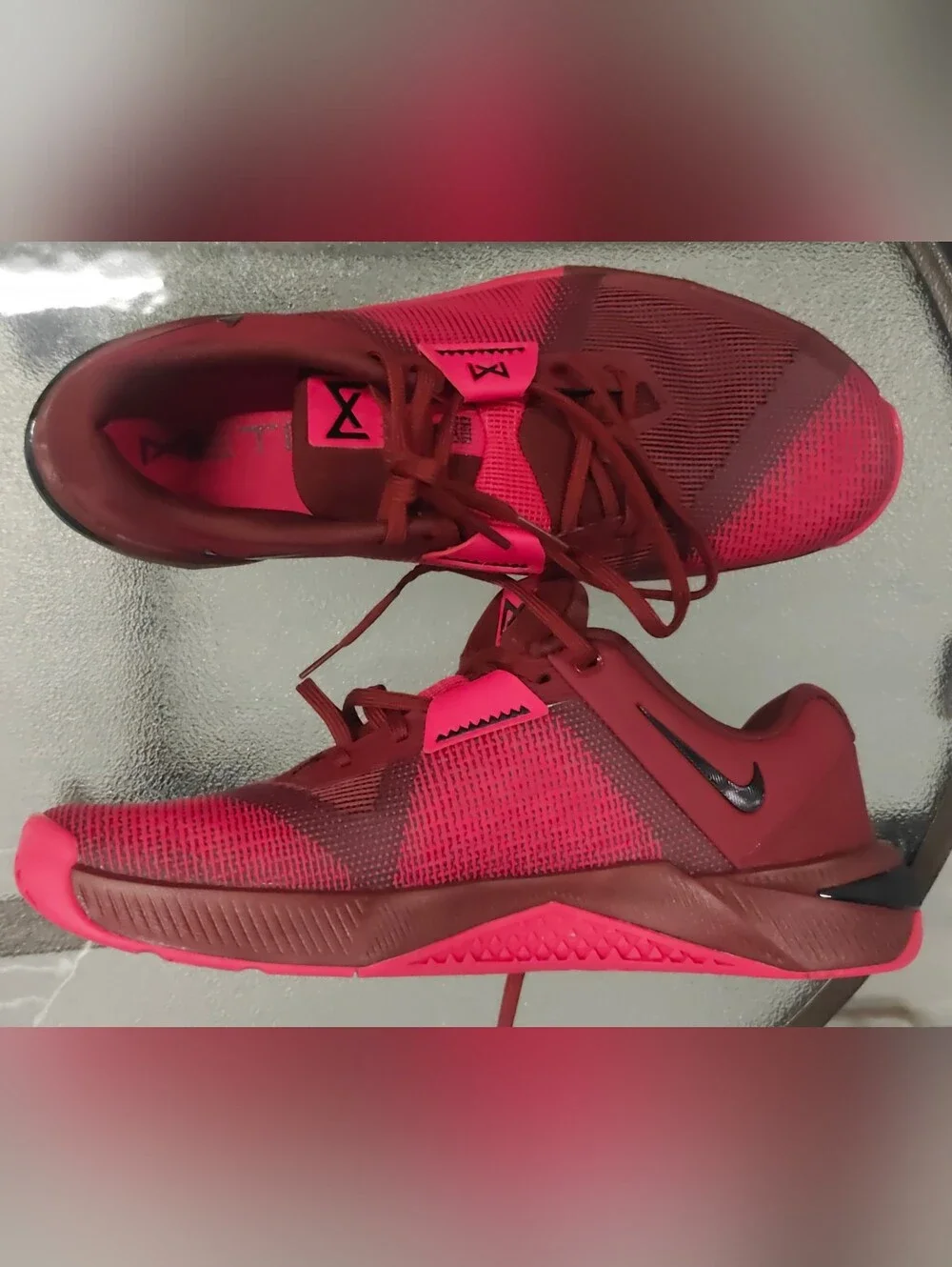 Nike Metcon Training Shoes Men's Size 10.5 Burgundy Gym CrossFit Workout Sneaker